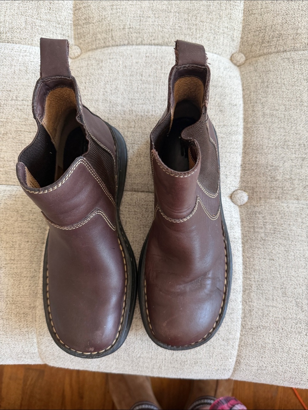Born Dark Brown Leather Chukka Boots EU 39 Women’s 8 - Picture 4 of 14